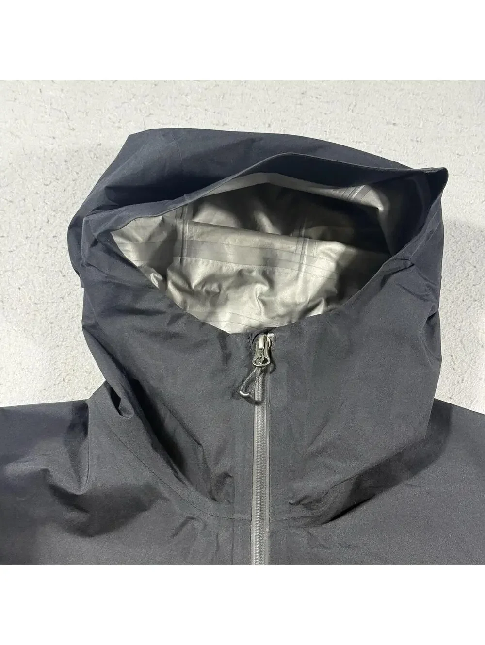 Salomon Gore-Tex Waterproof Hooded Rain Shell Jacket Black Mens XL
